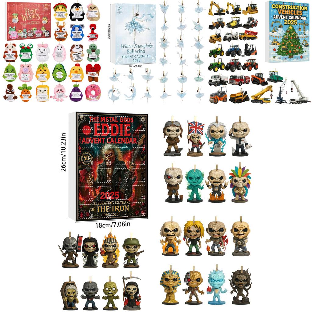 Горилла ВВС Балет Акриловое Дерево Украшение Адвент-календарь Слепая Коробка Подарок Для Праздничного Декора