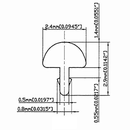 YJB PARTS Внутренняя проволока для ладов Твёрдость 70 мм x 24 шт. x (NS18%) ХВ-200 (2.4 1.4)
