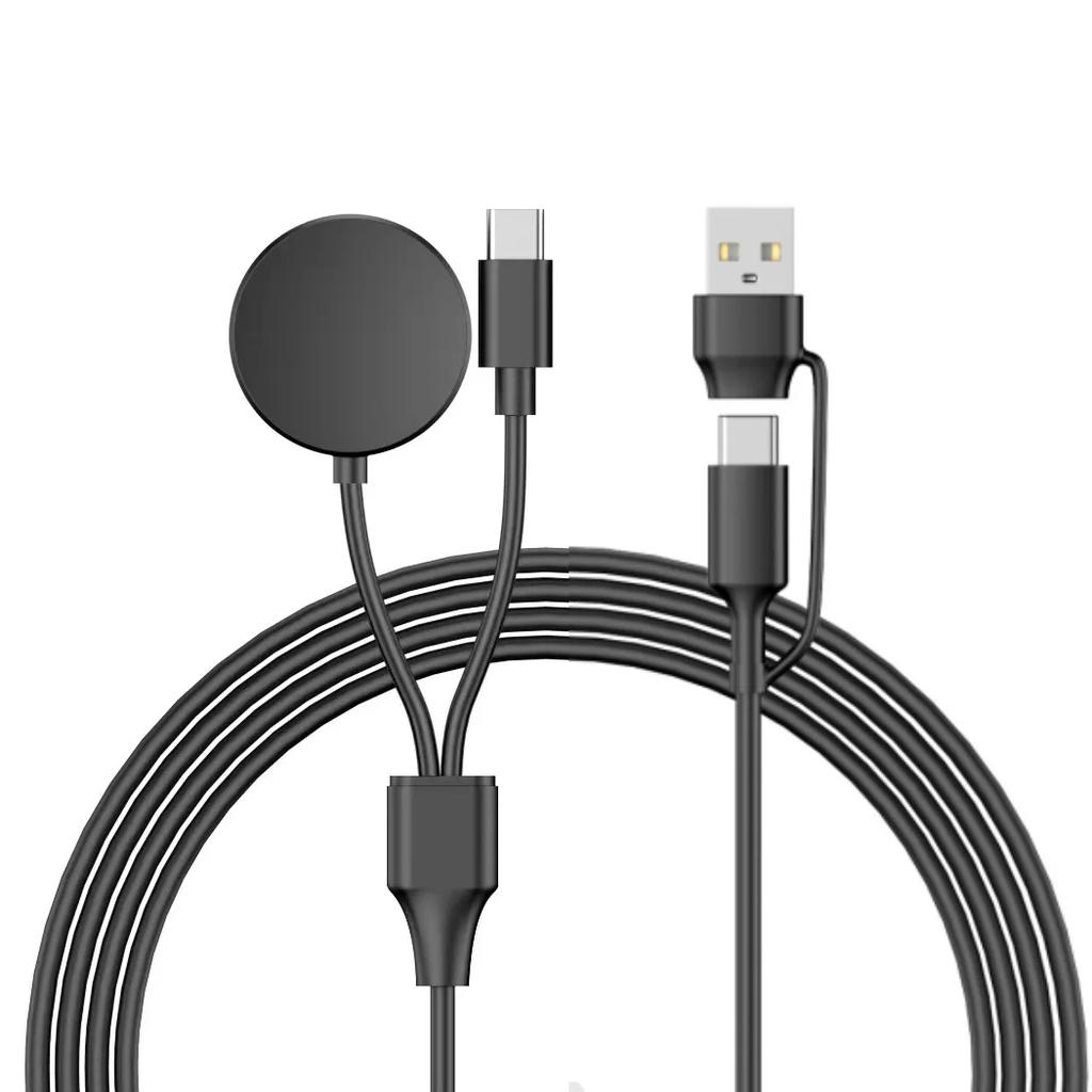 USB C Зарядное устройство для Samsung Galaxy Watch 2 в 1 Type C USB A Кабель 3,94 подходит для Galaxy Watch6/5/4 Watch 5 Pro Galaxy S23 Ultra