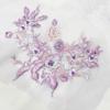 3D Flower Beaded Lace Fabric Applique Embroidery Sewing On Patches For Wedding Evening Dress Clothing Patch Sewing Accessories