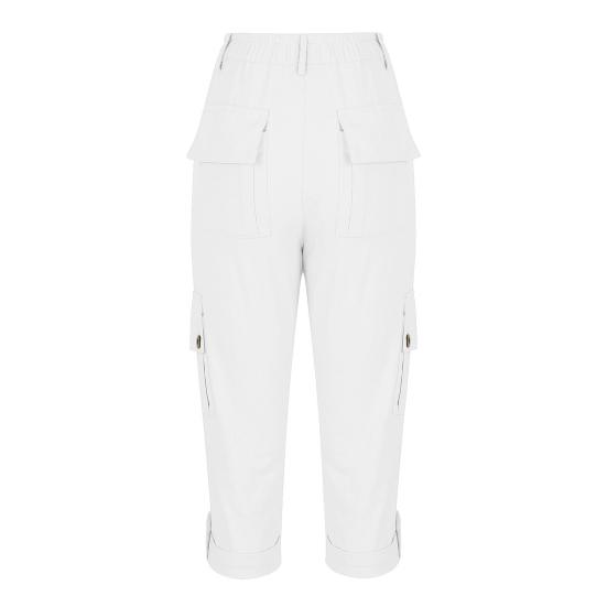 Женские капри карго джоггеры со средней посадкой, укороченные брюки карго, летние быстросохнущие