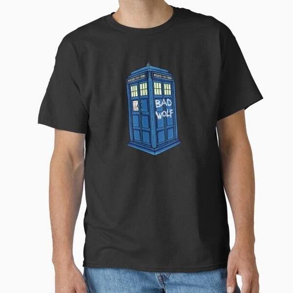 Bad Wolf Call Box Classic TShirt Made In UsaAus TShirt S2xl