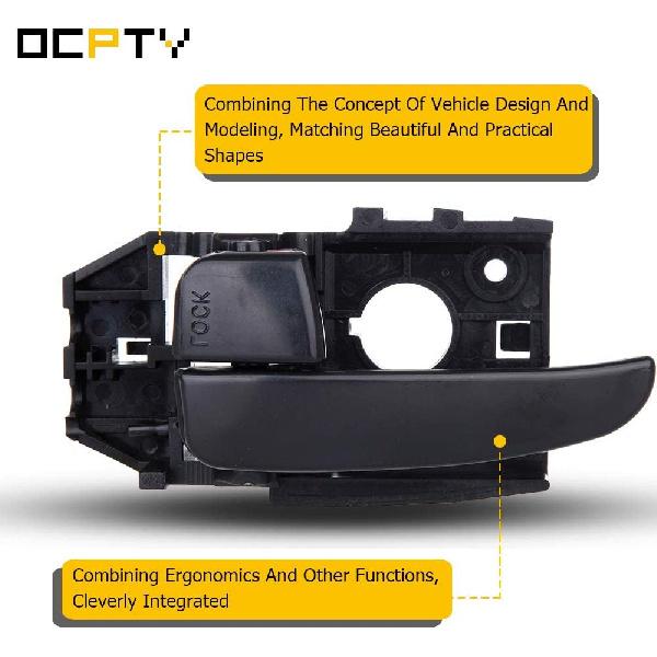 OCPTY Door Handle Interior Driver Left Side Replacement fit 2001-2006 for Hyundai Elantra Inside Door Handle Black
