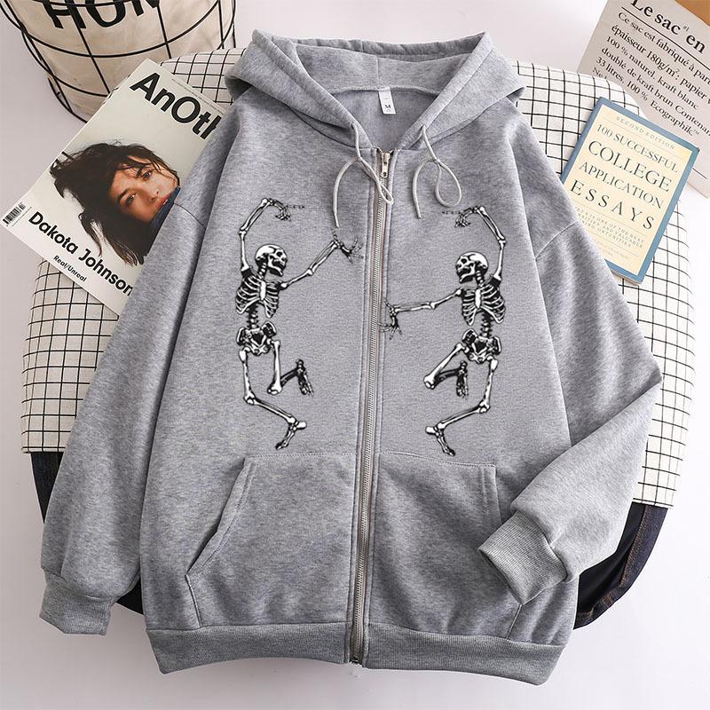 European and American popular zipper sweater, new retro butterfly hoodie men's and women's coat top