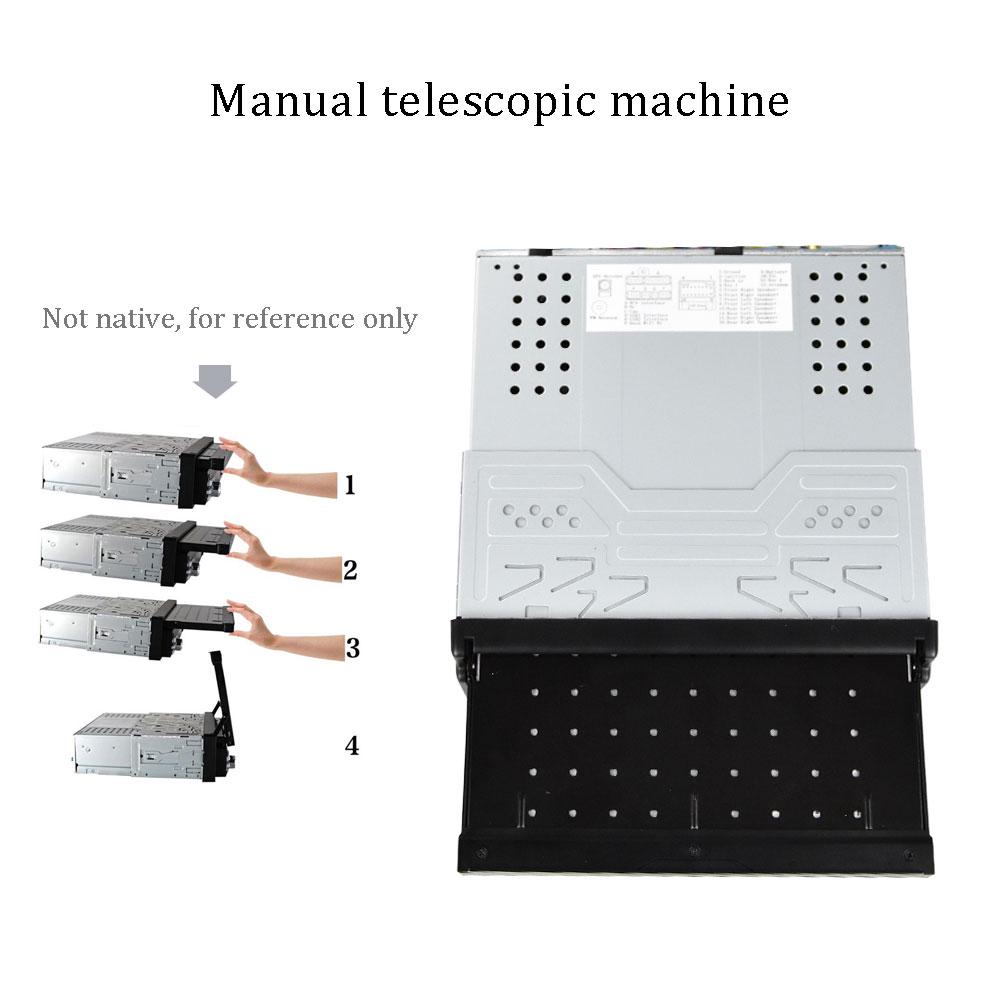 Hikity Android 8.1 Автомобильный радиоприемник Выдвижной GPS Wi-Fi Авторадио 1 Din 7 дюймов Сенсорный экран Автомобильный мультимедийный MP5-плеер Поддержка камеры