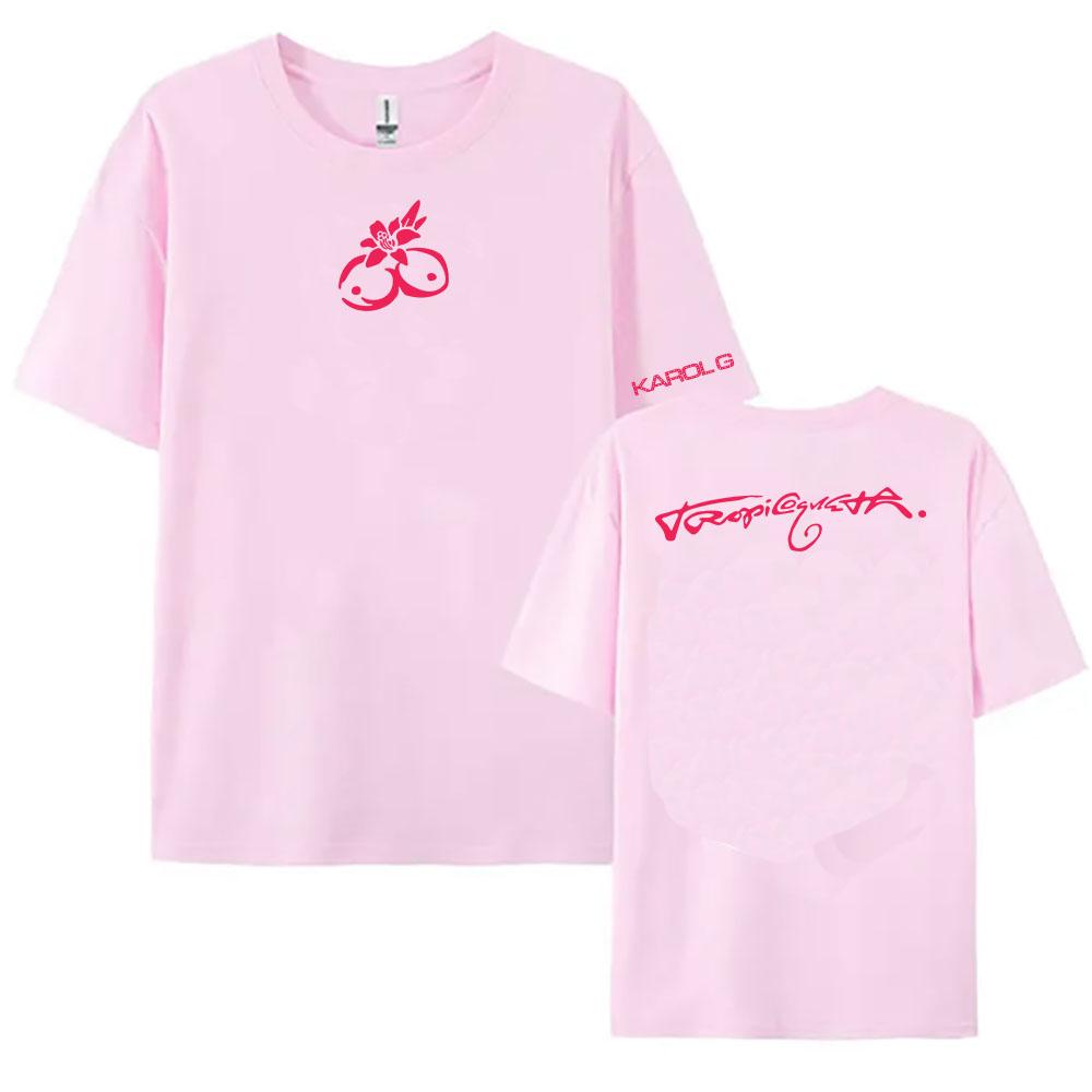 Tropicoqueta Album Print 2026 Tshirt Karol G Singer Graphic Tshirts Short Sleeve Cotton Oneck T Shirt Summer Unisex Unisex Clothes