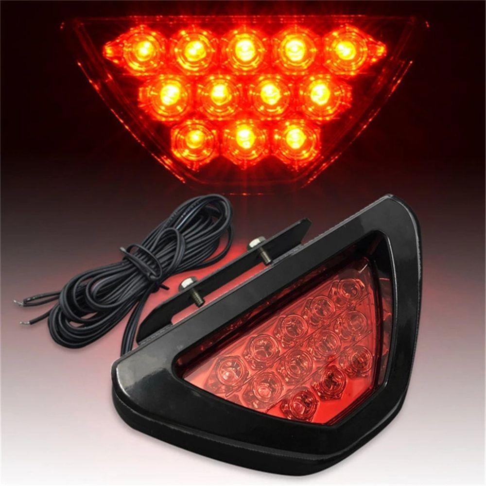 Accessories F1 Style Sporty Triangle Brake Signal Lamp Stop Light Third Brake Lamp Rear Fog Light