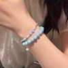 Broken Silver Black Gallstone Crystal Bamboo Bead Bracelet Fashionable Simple Exquisite Light Luxury High-end Temperament Niche Bracelet
