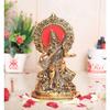 Gold Plated Maa Saraswati Metal Statue,Hindu Goddess Saraswati Ji Murti for Pooja,Meditation