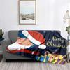 Home Decoration Plush Throw Sofa Blanket Bedspread Bed Fluffy Soft Blankets Decor Plaid Modern Halloween Merry Christmas Winter