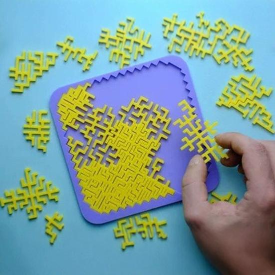 1 набор 3D-печатных геометрических головоломок, невыполнимая задача, сложная игра-головоломка, вызов для мозга, смоляная головоломка для детей и подростков, взрослых, обучающая игрушка