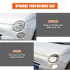 Мягкое углеродное волокно Для Fiat 500 2007-2015 Автомобильные наклейки-молдинги на передние фары (брови, веки) Декоративные наклейки для фар автомобиля