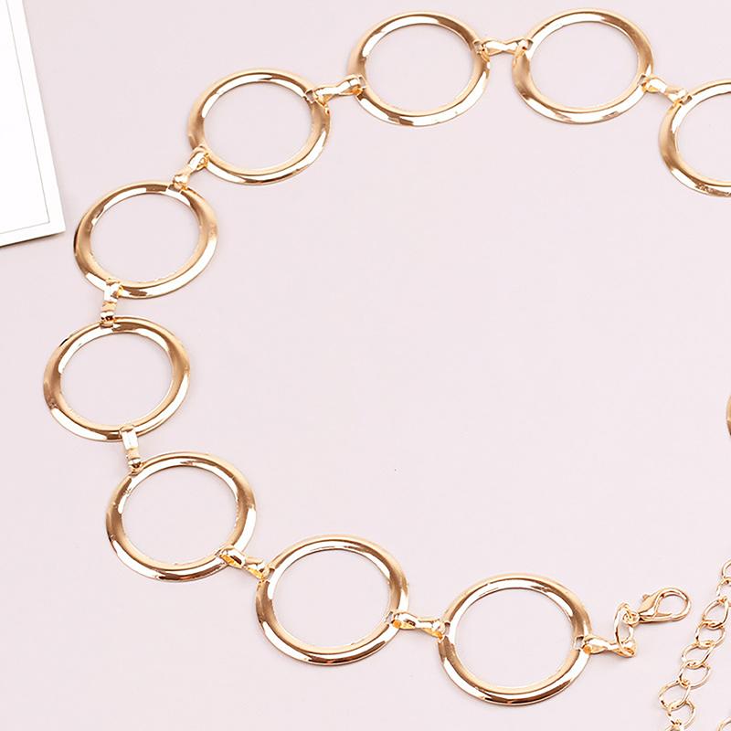 Роскошный женский пояс с металлической цепочкой, дизайнерский бренд, большой металлический пояс с кольцом, платье, пальто, юбка, женский декоративный пояс