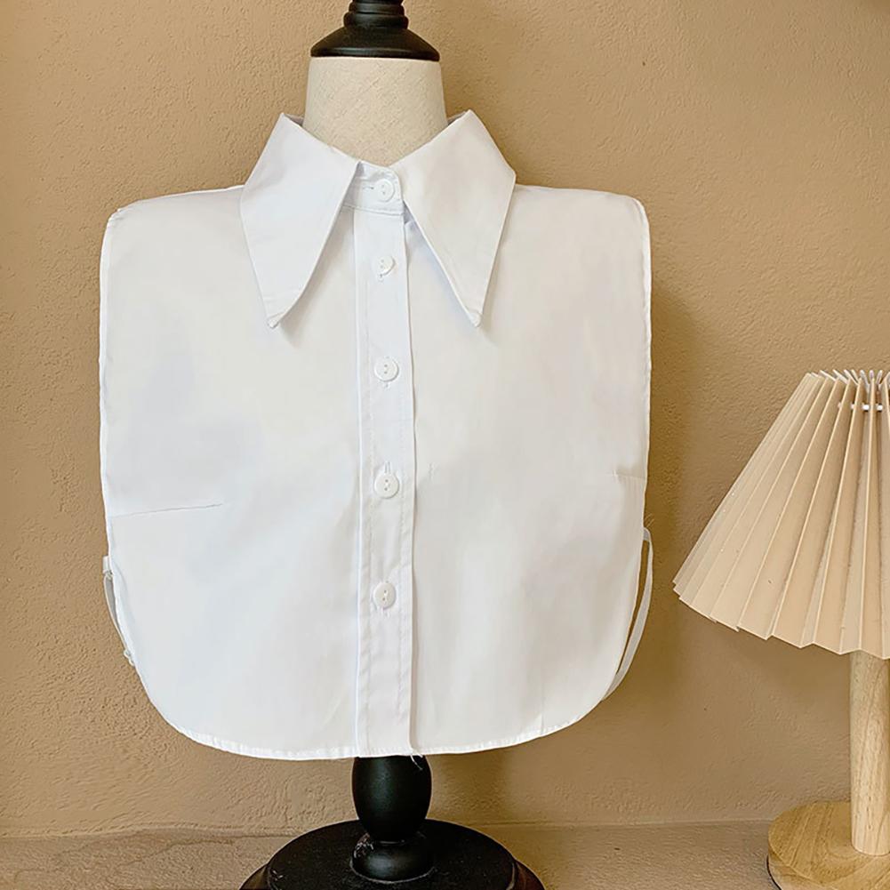 2023 Shirt Fake Collar Lace Black White Shirt Detachable Collar Suit Men Female Shirt Lapel Top Summer Thin Cool Fake Collar