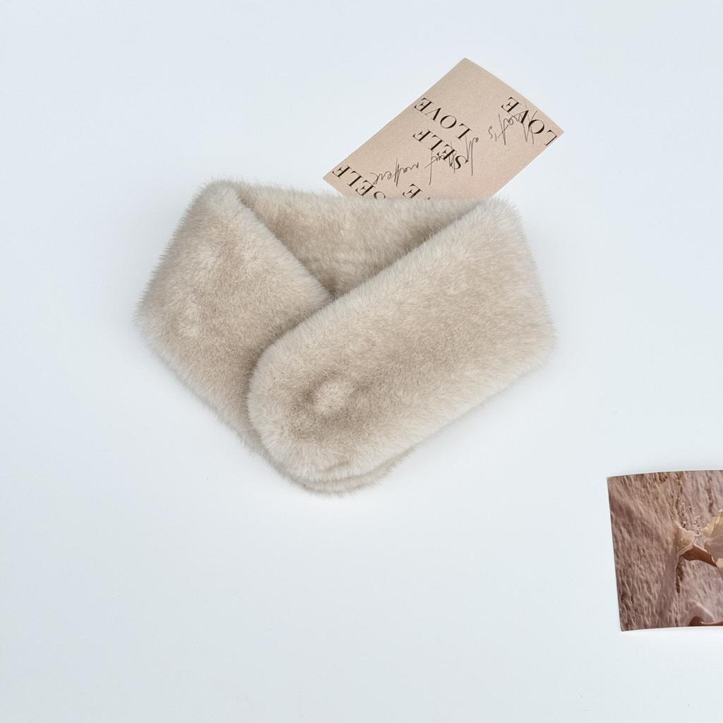 Плюшевый снуд в корейском стиле из искусственного меха норки класса вельвет с магнитной застежкой