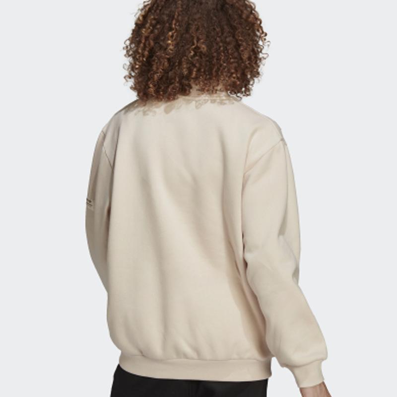 Adidas Originals Trefoil Small Logo Solid Color Sport Pullover Sweatshirt Men Tops Linen HM2656