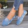 Women's Casual Shoes Spring and Autumn Flat Loafers Women's Shoes Fashion Non-slip Soft Denim Flat Shoes