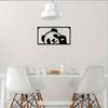 1pc Metal Hello Panda Wall Decoration, Metal Art, Scene Decoration, Room Decoration, Suitable for Home Kitchen Wall Decoration