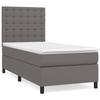 Maison Exclusive - Sommier à lattes de lit avec matelas Gris 90x190 cm Similicuir
