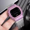 Casio Индивидуальные часы модифицированная серия часы мечты прозрачный ремешок ледяная прочность маленький квадратный DW-5600SKE-7A (Team788-modif Fen