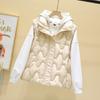 Loose Warm Down Cotton Vest Women's Autumn and Winter Short Style with Its Own Coat Jacket Vest