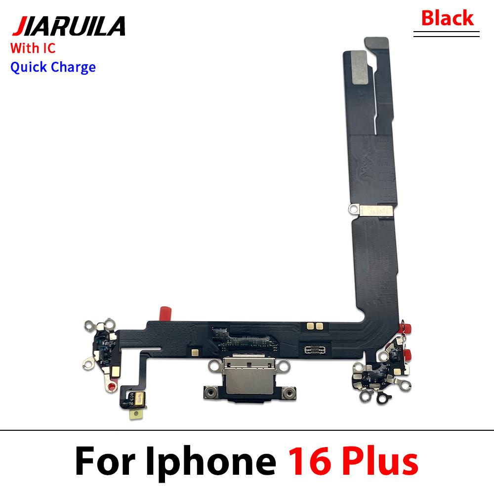 11 шт. Плата порта зарядки для iPhone 16 Pro Max 16 Plus 16 Pro Модуль микрофона Разъем быстрой зарядки USB-док Шлейф