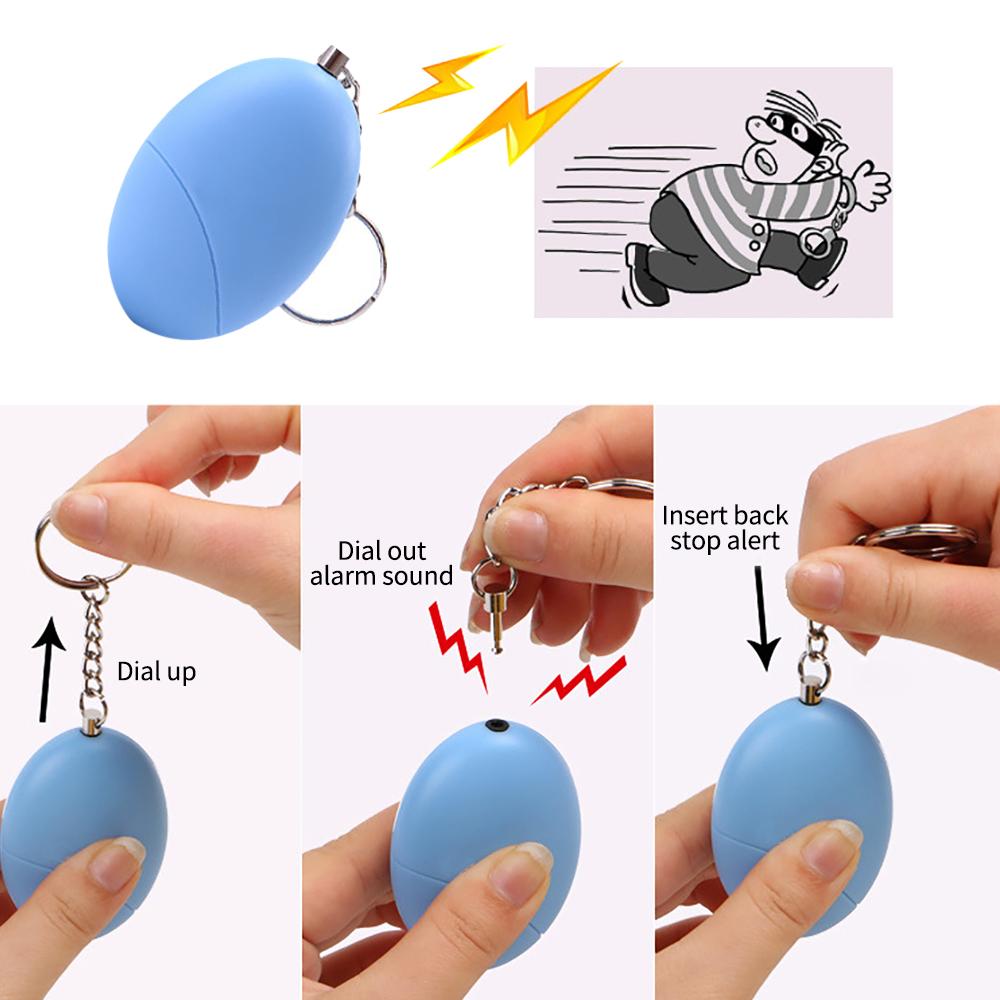 1PCS Self Defense Alarm 100dB Girl Women Security Protect Alert Personal Safety Scream Loud Keychain Emergency Alarm for Kids