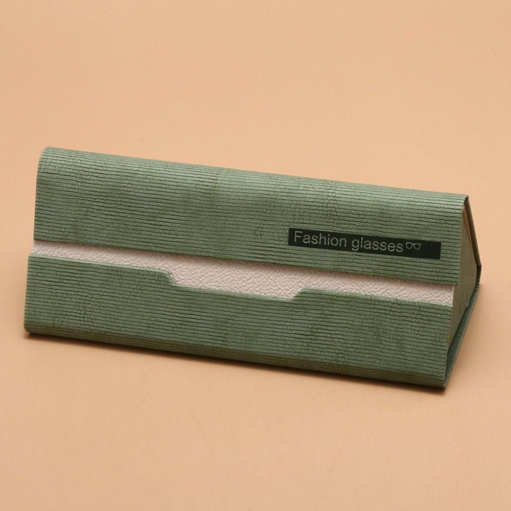 PU Leather Triangle Sunglasses Box Automatic Closing Sunglasses Protective Cover Female