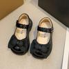 2024 Обувь для малышей для девочек с бантом Весна Осень Новая мода Детская обувь Корейский стиль Нескользящие Детские Повседневные Туфли Лоферы из ПУ