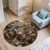 Deer Theme Pattern Round rug,Carpet Rug for Living Room Bedroom Playroom ,Non-slip Floor Mat,Holiday Gifts and Birthday Gifts.