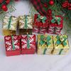 Christmas 2025 Plastic Festival Decorations Snowflake Pattern Ornaments Glitter Exquisite Mini Gift Box Stereoscopic 4pcs/Box