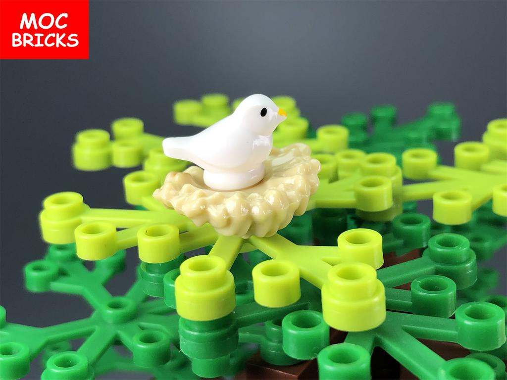 Конструктор MOC Животное Птица Воробей голубь мира Рюф Собирает Частицы Город Строительные Кирпичики Аксессуары Игрушки Пластиковый Материал игрушки