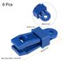 Tarp Clips, 7mm Snap Tighten Sliding Lock Grip Awning Clamp for Outdoor Camping Tent, Blue Pack of 6
