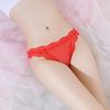 Lace Panties Mesh Breathable Seamless Low Waist Solid Color Briefs Sexy Transparent Women's Underwear