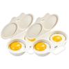 Aoifn Food Grades Plastic Microwave Egg Cooker Heat Resistant Kitchen Cooking Mold Egg Fryer Easy To Clean Steamed Egg Box