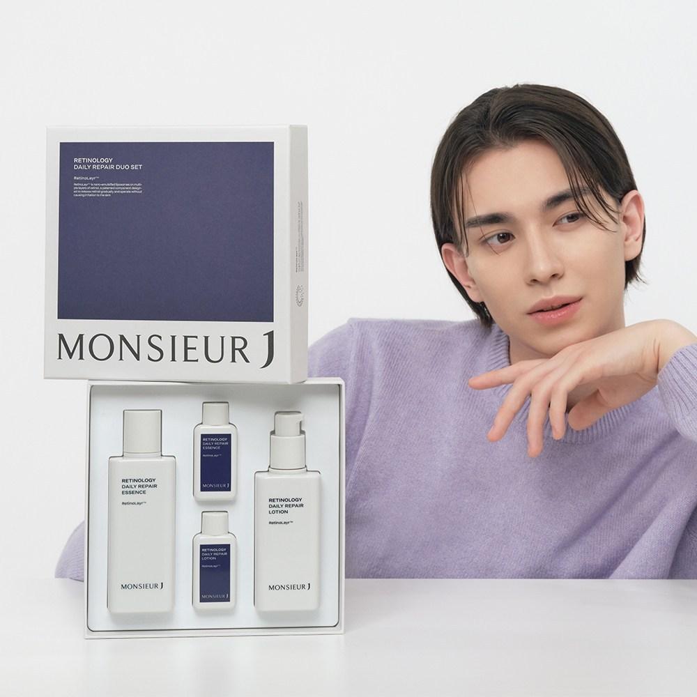 Monsieur J Retinology Trace Pore Essence Skin Lotion Set (Эссенция + Лосьон + 2 образца) 1 кусок