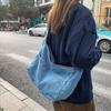 Джинсовая сумка, женская сумка для покупок на плечо, студенческая сумка большой вместимости для студентов колледжа