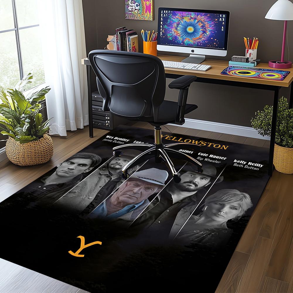 Yellowstone Printed Carpet Rug for Office Chair Living Room Bedroom Kitchen Room Decor Gifts
