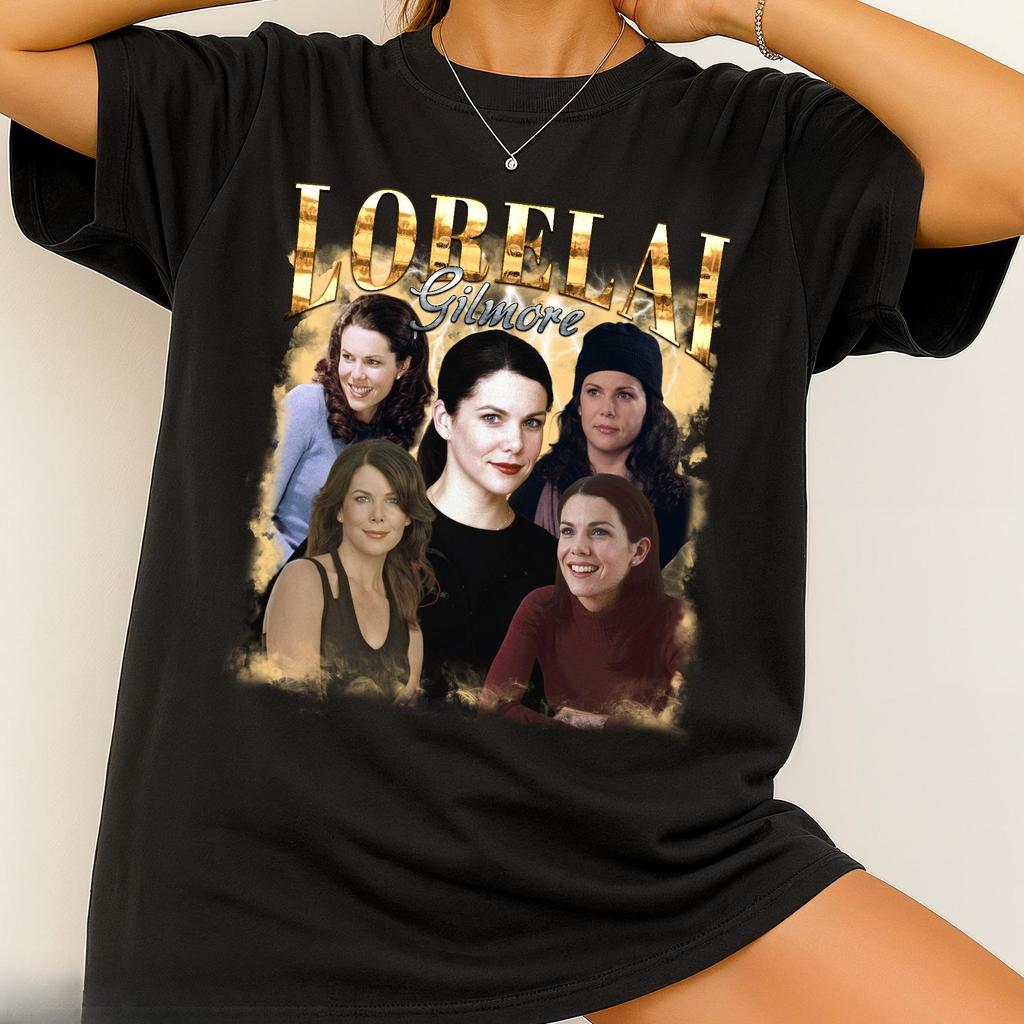 Lorelai Gilmore Printed Tshirt Womens SpringSummer Fashion Trend Pure Cotton Top Neutral Round Neck Short Sleeve Tshirt