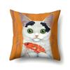 Cute Cat Animal Print Pattern Cushion Cover Home Living Room Sofa Bedroom Decoration Throw Pillow Pillow Cover 45x45cm