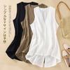 Однотонный, отличительный жилет с разрезом для женщин, жакет средней длины, художественный и свободный для женщин, безрукавка и маленький жилет для женщин