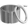 10Pcs 25mm Metal Key Rings Flat Split In Bulk - KeyChain for Car Home Office Lanyards Holder
