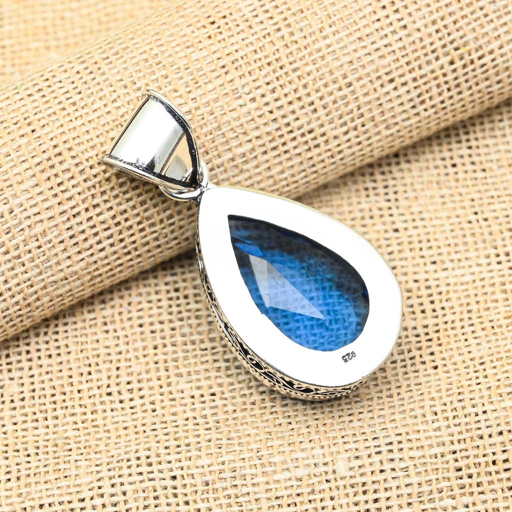 Танзанит драгоценный камень стерлингового серебра 925 пробы ювелирные изделия ручной работы кулон для свадебного подарка