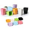 10pcs Colorful Succulent Pot Flower Pot Seedling Tray Gardening Small Square Pot  Balcony