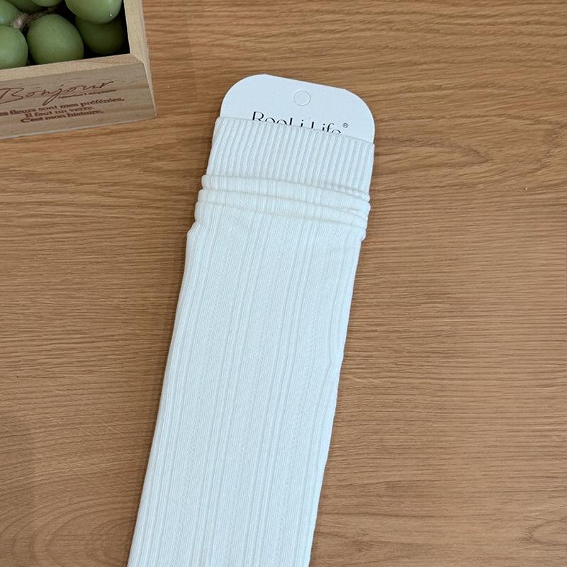 Женские бесшовные носки до середины икры из чистого хлопка, длинные носки на весну и осень, послеродовые носки, махровые носки