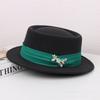 Fashion woolen flat hat women's autumn and winter British retro high-end temperament elegant fashion celebrity style top hat