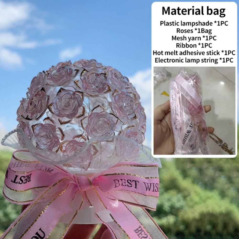 Сделанный вручную цветок DIY ночники DIY лампы свет букета цветов подарок свет для украшения спальни