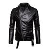 Spring Autumn Men's Clothing Motorcycle Leather Jacket Men's Stand Collar Punk Leather Coat