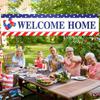Баннер Blulu Welcome Home Украшение 71 x 15,7 дюйма Большой знак во двор Welcome Back Home для улицы, День памяти, Патриотический День труда, Возвращение домой
