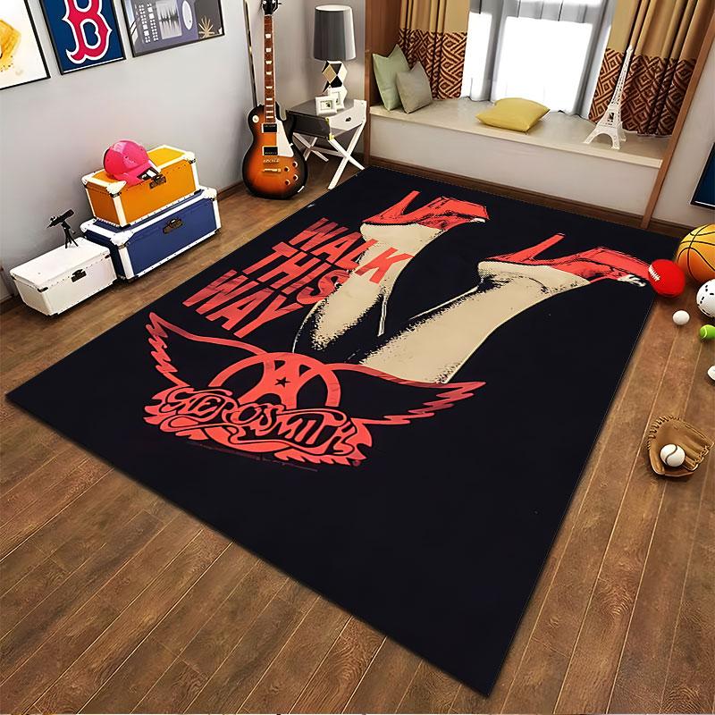 Aerosmith Walk This Way Carpet suitable as a non-slip mat for the living room or bedroom sofa